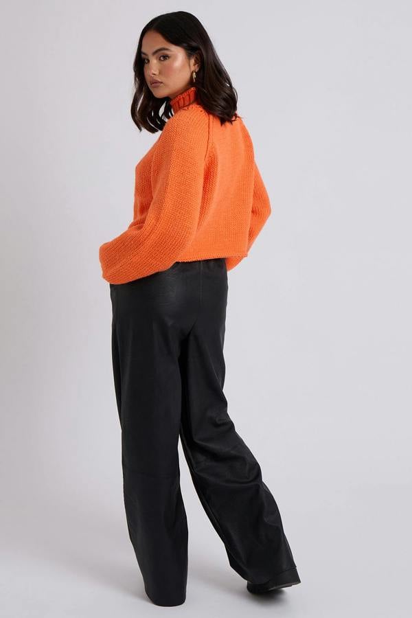 Urban Bliss Black Elasticated Wide Leg Trouser
