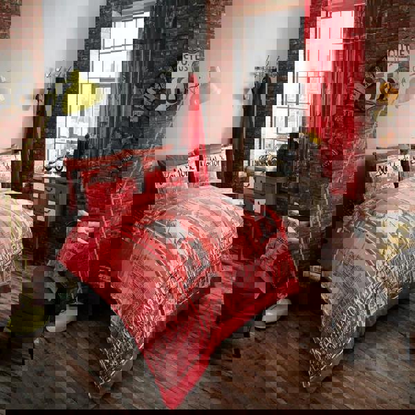 Smart Living Inspire Duvet Cover and Pillowcase Set - Red