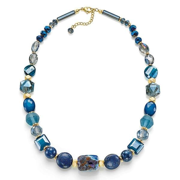 Pia Beckoning Blues Howlite Lapis Necklace