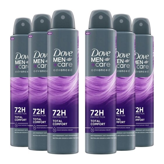 Dove Men+Care Antiperspirant Deodorant Total Comfort, 72H Protection 200ml 6Pack
