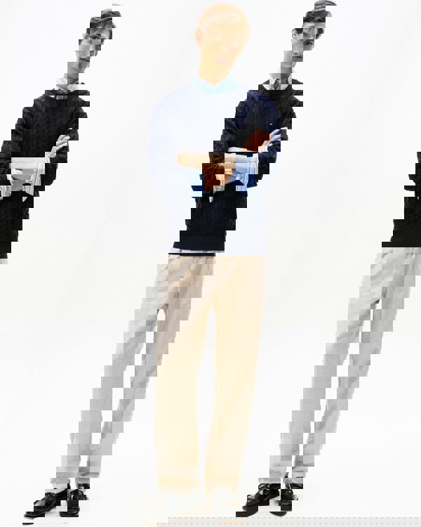 Tommy Hilfiger Classic Cable Mens Crew Jumper - Desert Sky