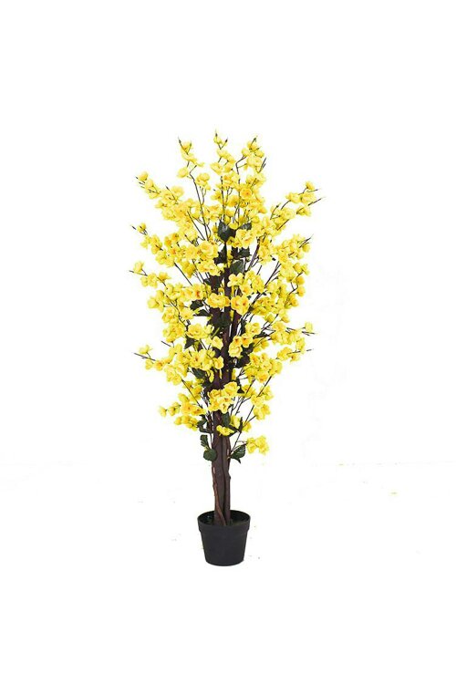 Dyzi 120cm Artificial Yellow Blossom Tree