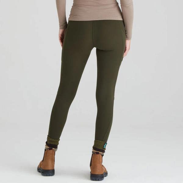 Back view of the Ridgeline Womens Infinity Leggings in Deep Forest
