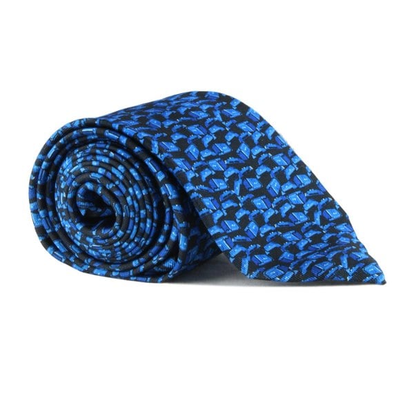 Dunhill mulberry silk tie in a duke lock pattern