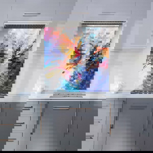 Warren Reed - Designer Serene Explosion: Calm Amidst Colours Kitchen Splashback