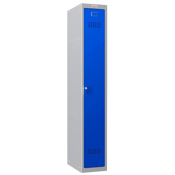 Phoenix Safe Phoenix PL Series PL1130GBK 1 Column 1 Door Personal Locker Grey Body/Blue Door with Key Lock