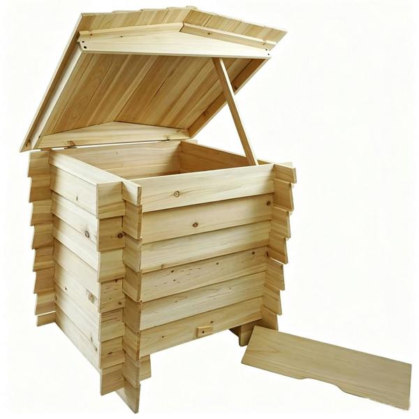 Gr8 Garden 300L Wooden Slatted Garden Compost 300L Wooden Slatted Garden Compost Bin & Outdoor Waste RecyclerBin & Outdoor Waste Recycler
