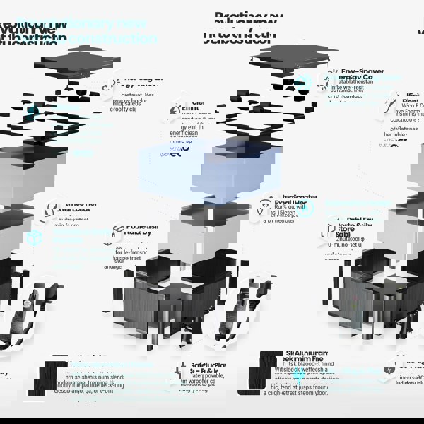 Wave Adriatic | 6 Person Square Aluminium Frame Hot Tub | Black Wood | UKCE