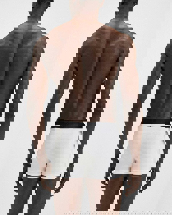 BOSS Orange 3-Pack Mens Stretch-Cotton Trunks with Logo Waistbands - White/Grey/Black 999