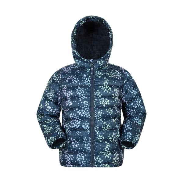 Mountain Warehouse Childrens/Kids Seasons Faux Fur Lined Padded Jacket - Dark Blue - 