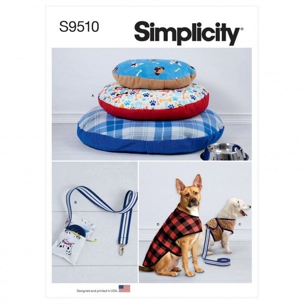 Simplicity Sewing Pattern 9510, Accessories for Pets, A (All Sizes in One Envelope) - Easy