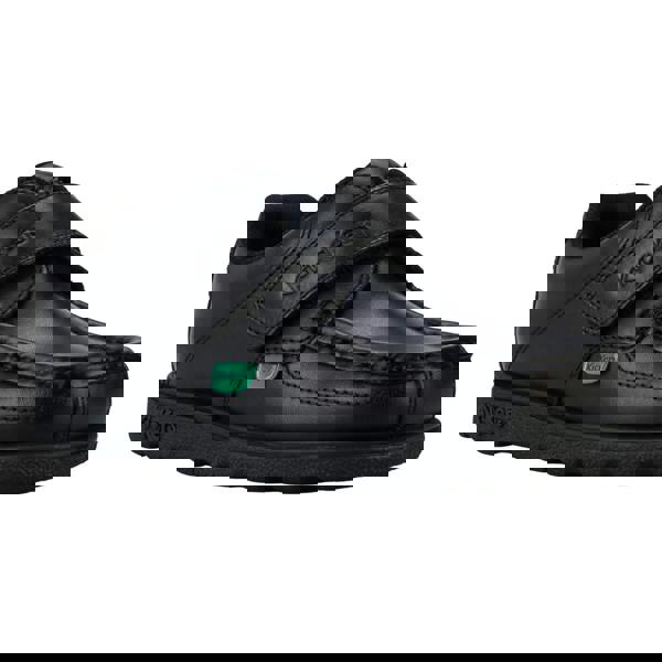 Kickers Boys Fragma Lo Leather Straps Shoes - Black