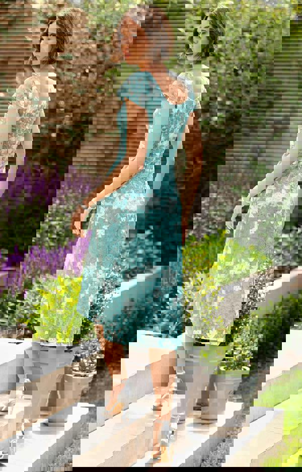 Alie Street London Charlotte Lace Dress - Antique Aqua