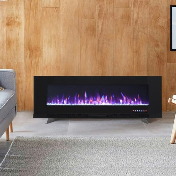 50/60 inch Wall Mounted Electric Fireplace With Overheat Protection Wall Mounted Fireplaces Living and Home