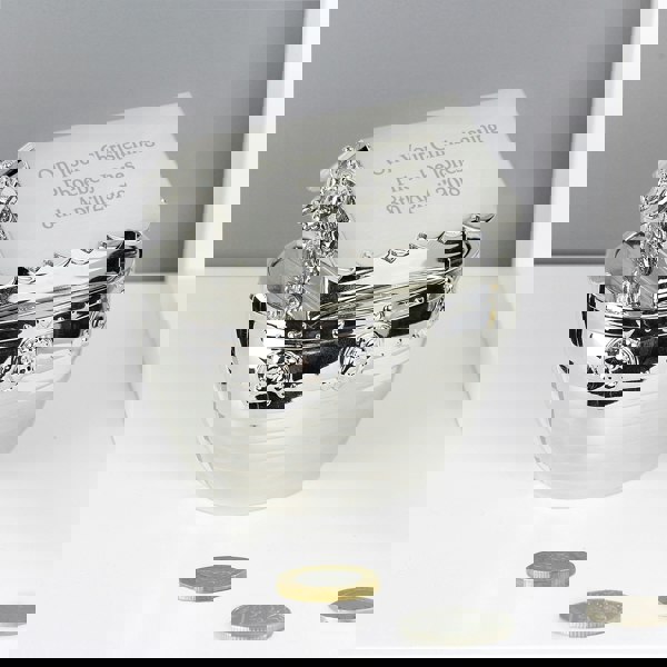 Personalised Memento Company Personalised Silver Noahs Ark Money Box