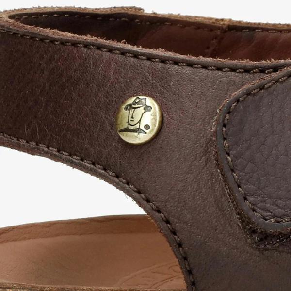 Panama Jack Stanley C1 - Men's Waterproof Bark Brown Leather Sandals