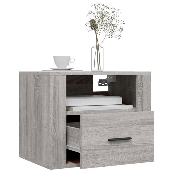 Berkfield Wall-mounted Bedside Cabinets 2 pcs Grey Sonoma 50x36x40 cm