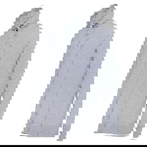 Umbro Kids Club Leisure Full Zip Drawstring Hoodie - Grey Marl/White