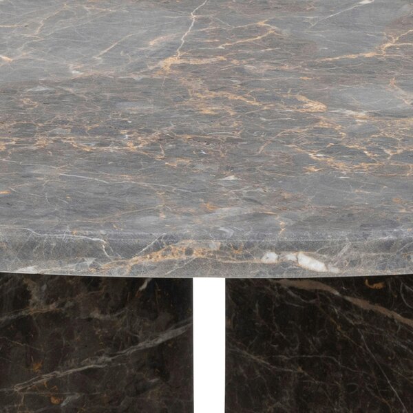 Wyld Haus Singapore Brown Marble Round Coffee Table
