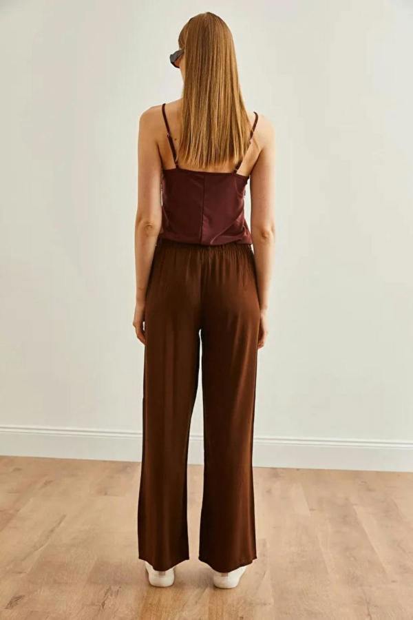 Hoxton Gal Belted Woven Viscose Palazzo Pants