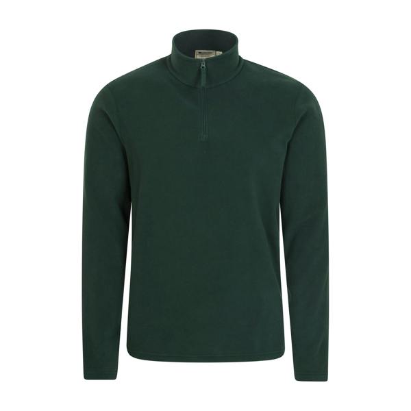 Mountain Warehouse Mens Camber II Half Zip Fleece Top - Dark Green - 