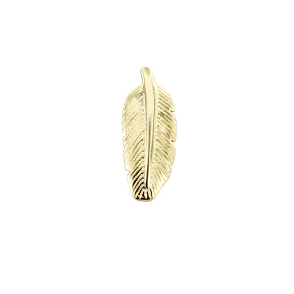 Men's Sterling Silver Feather Stud Earring - Reeves & Reeves