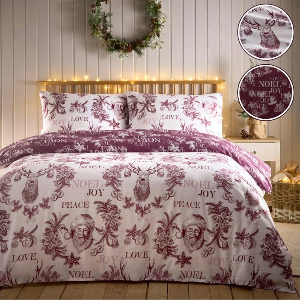 Charlotte Thomas Santa Joy Christmas Duvet Cover Set