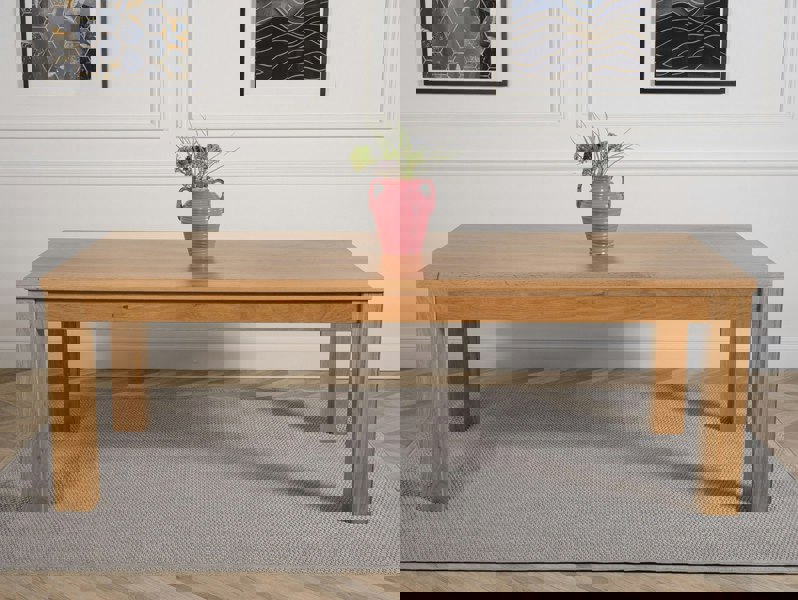 That's Furniture Dakota Chunky Oak Dining Table - 222cm
