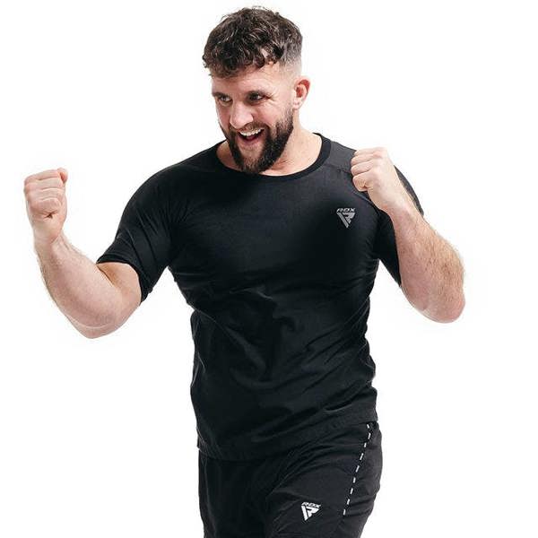 RDX Sports SWEAT T-SHIRT MENS M1 BLACK