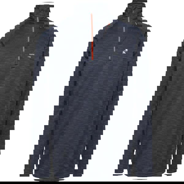 Trespass Mens Collins Half Zip Fleece Top - Navy Marl - 