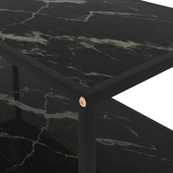 Berkfield Coffee Table Black 100x50x35 cm Tempered Glass