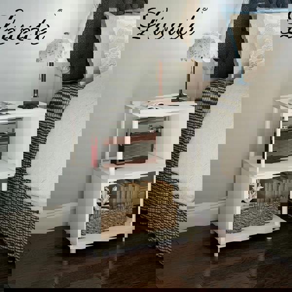 Levede Side Table 3 Tier Small Bedside Sofa End Table Storage Shelves Modern