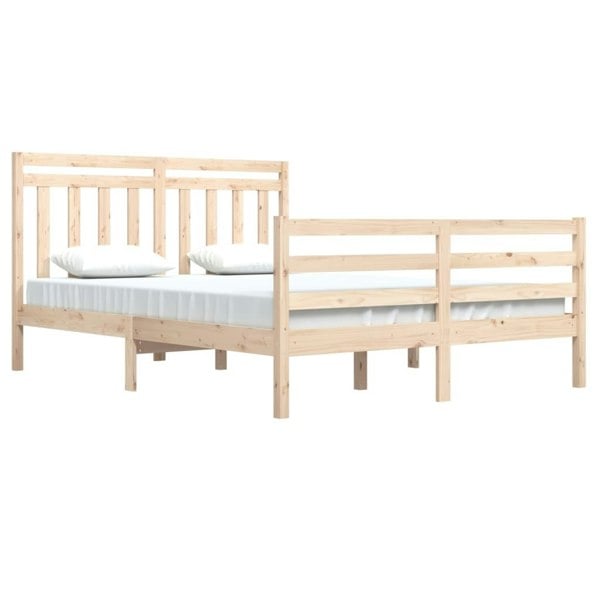 Berkfield Bed Frame Solid Wood 140x200 cm