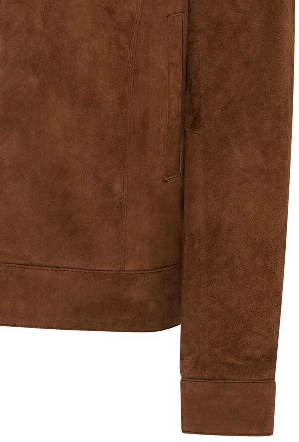 Infinity Leather Mens Retro Classic Suede Leather Harrington Biker Jacket - Bryne