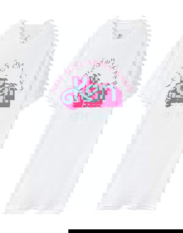 Barbie Mens White Ken Arm Candy Retro Short Sleeved T-Shirt