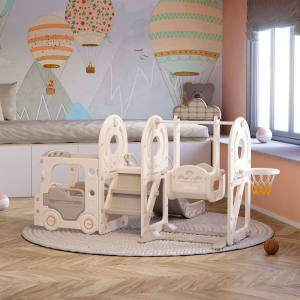 3-in-1 Kids Toddler Swing and Slide Set Climber Playset Swing & Slide Living and Home
