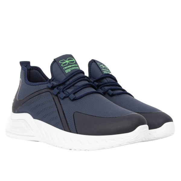 Crosshatch Mens Clarington Trainers - Navy/Green