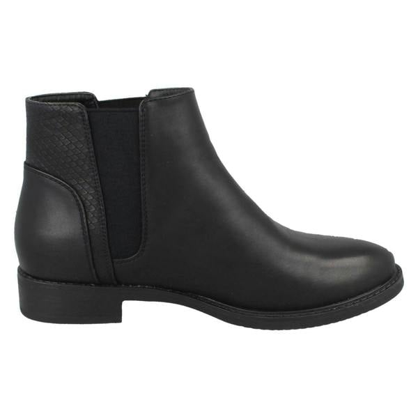 Spot On Ladies Spot On Flat Ankle Boots F51023
