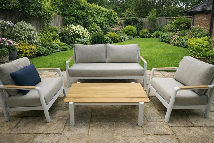 Hampton 4-Seater Aluminium Garden Sofa Set - Modern Outdoor Furniture The Garden Furniture Shop