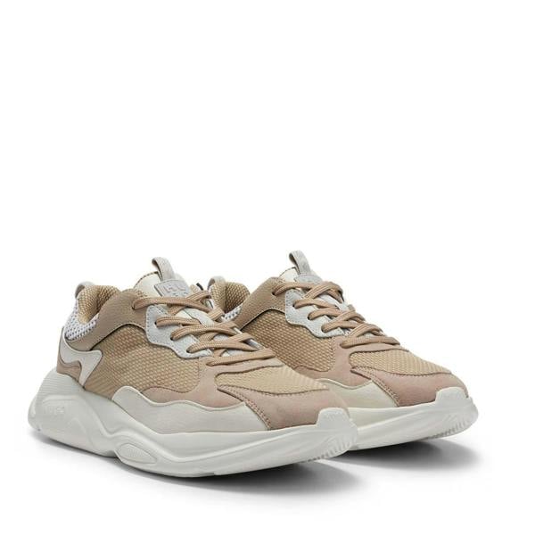 Hugo Mens Leon Running Trainers - Beige - 