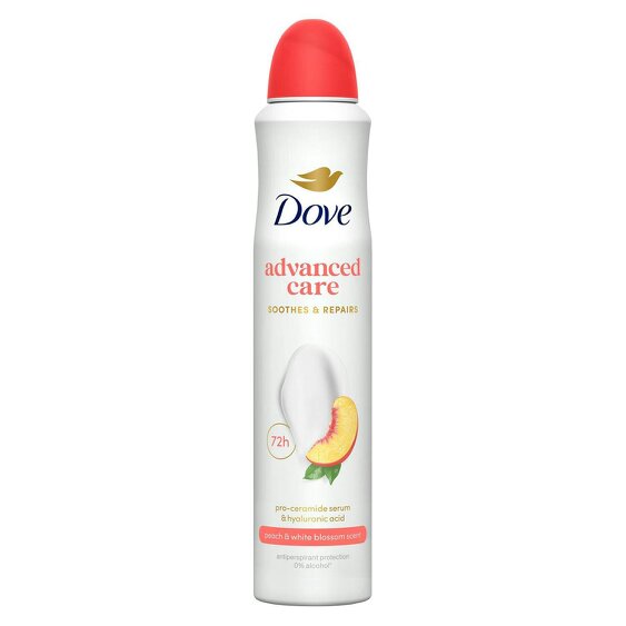 Dove Advanced Care Go Fresh AntiPerspirant Spray Peach & White Blossom, 18x200ml