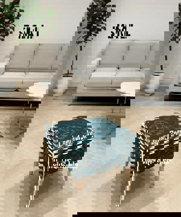 PREMIUM LOOP FLORAL GREEN PATTERN FOOTSTOOL CIRCLE BENCH COFFEE TABLE - ISTOOLS