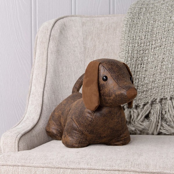Paoletti Dexter Daschund Dog Door Stopper - Brown