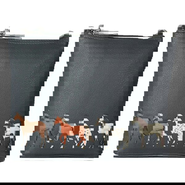 Mala Leather Horses Equestrian Applique Leather Crossbody Bag