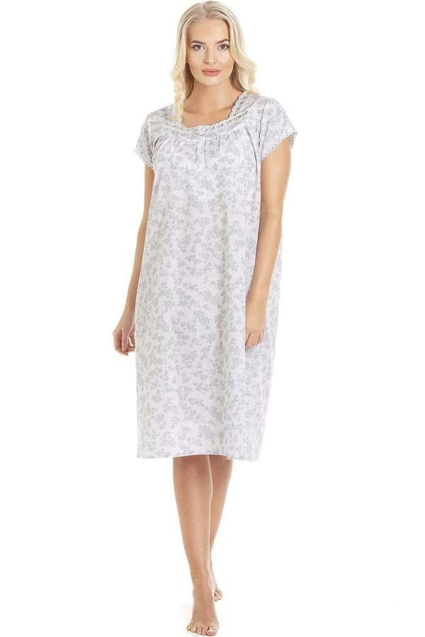 Various Colour Floral White Short Sleeve Nightdress