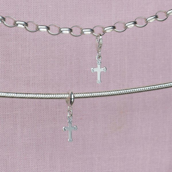 Mylee London Cross Pendant Charm - Sterling Silver