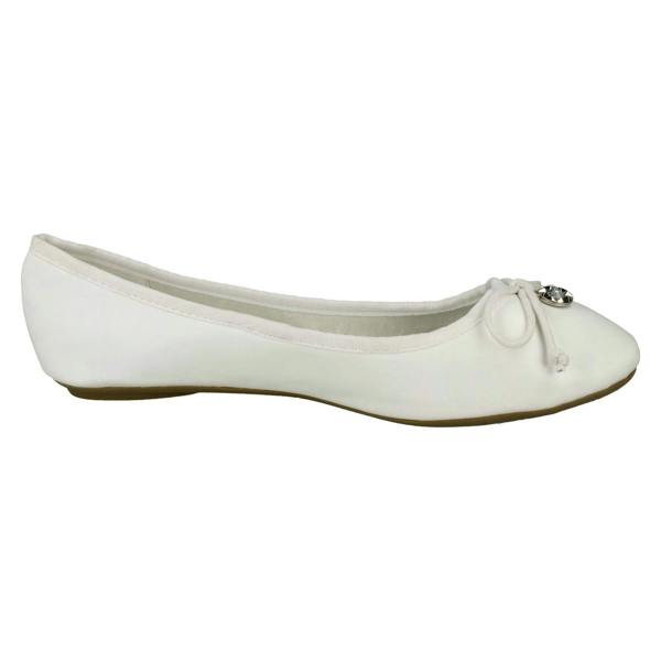 Spot On Ladies Spot On Flat Ballerina Shoes