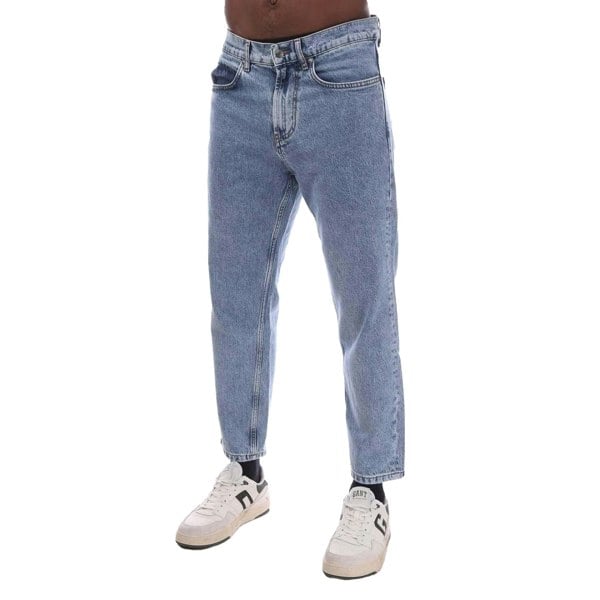 Hugo Boss Mens Loose Fit Jeans - Light Blue