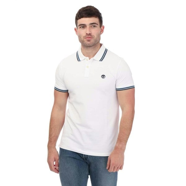 Timberland Unisex Adult Tipped Short-Sleeved Polo Shirt - White