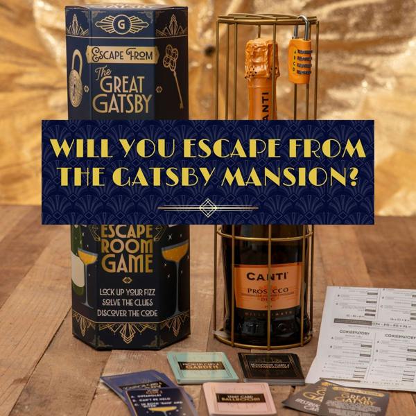The Great Gatsby Champagne Escape Room Game - packaging view